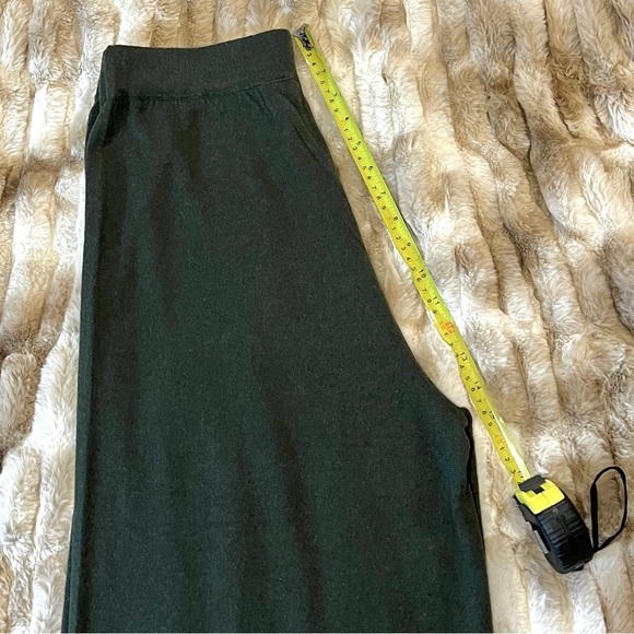 GIANNI BINI DAPHNE HIGH WAISTED WIDE LEG PULL-ON PANTS DARK GREEN / S. - Picture 5 of 6